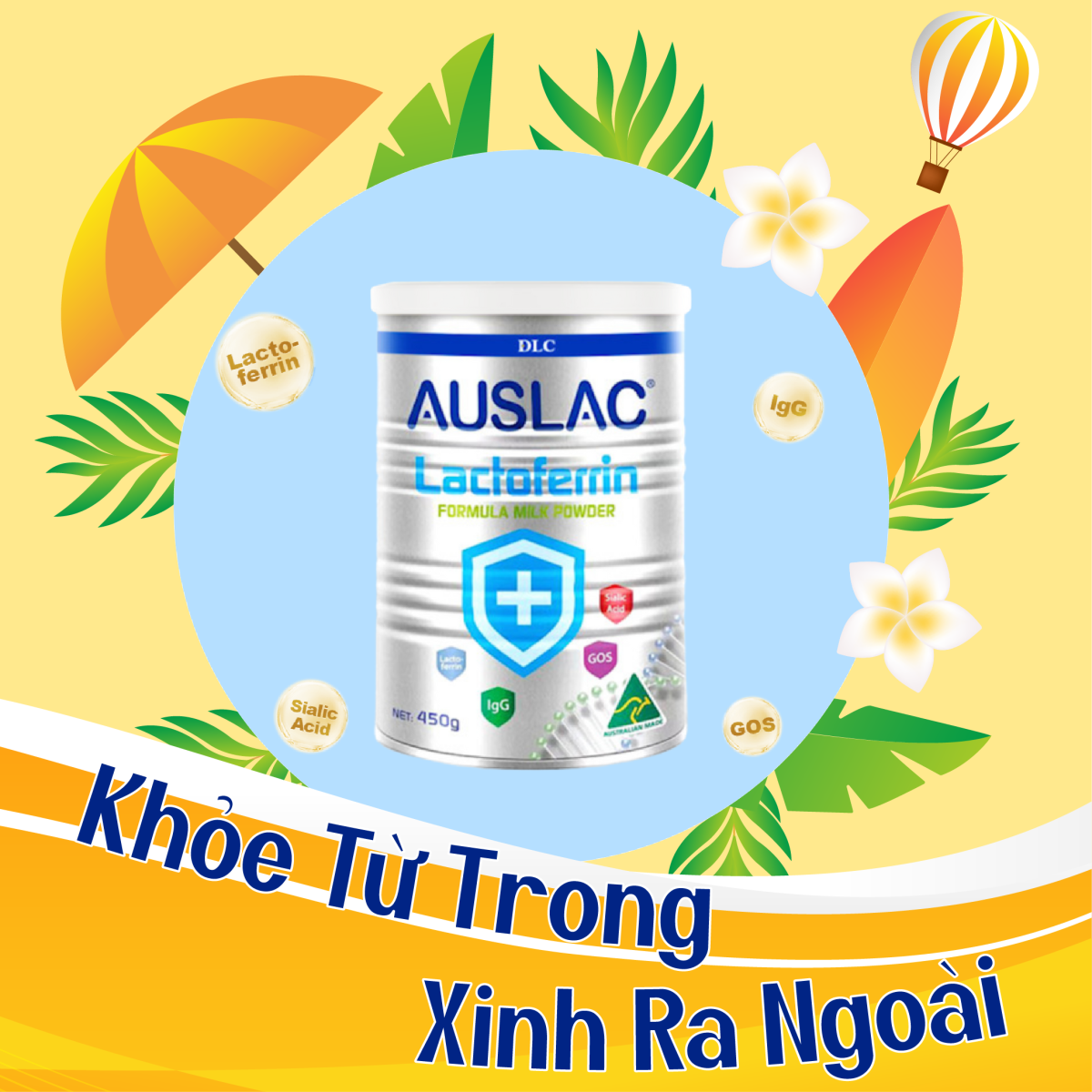 Thực phẩm bổ sung Sữa bột Lactoferrin Auslac